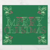 Étiquette Pour Bouteilles De Bière Motif Chalk Mistletoe (Étiquettes simples)