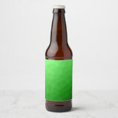 Étiquette Pour Bouteilles De Bière Motif lumineux à maillage géométrique dégradé vert (Devant)