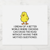 ÉTIQUETTE POUR BOUTEILLES DE BIÈRE MOTIVATIONS DE POULET (Étiquettes simples)