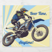 Étiquette Pour Bouteilles De Bière Motocross (Étiquettes simples)