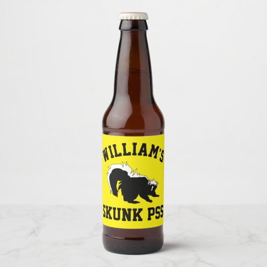Étiquette Pour Bouteilles De Bière Moufette (Devant)