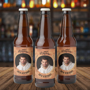 Étiquette Pour Bouteilles De Bière Mythe de l'homme légende photo terracotta fête d'a