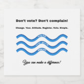 Étiquette Pour Bouteilles De Bière Ne votez pas ? Ne te plains pas ! (Étiquettes simples)