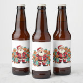 Étiquette Pour Bouteilles De Bière Noël Père Noël Pain d'épices Infirmières (Bouteilles)
