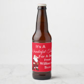 Étiquette Pour Bouteilles De Bière Noël personnalisé (Devant)
