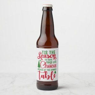Étiquette Pour Bouteilles De Bière Noël saison de design de choix