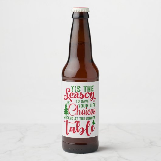 Étiquette Pour Bouteilles De Bière Noël saison de design de choix (Devant)
