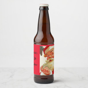 Étiquette Pour Bouteilles De Bière Noël santas petit aide home brew