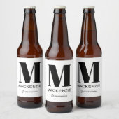 Étiquette Pour Bouteilles De Bière Nom du monogramme Groomsman (Bouteilles)