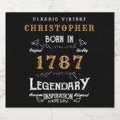 Étiquette Pour Bouteilles De Bière Nom Et Année Bière Anniversaire (Étiquettes simples)