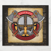 Étiquette Pour Bouteilles De Bière Nordic Viking Warrior (Étiquettes simples)