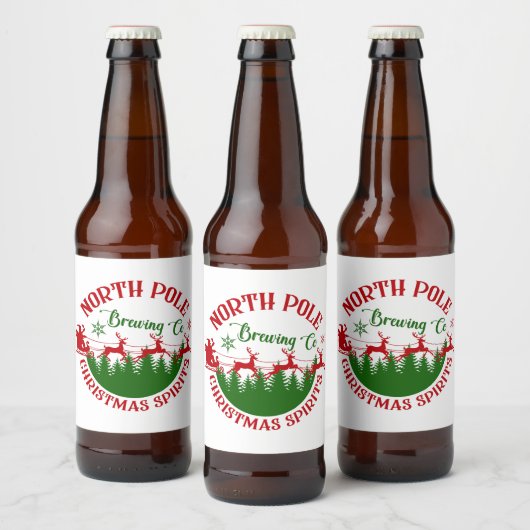 Étiquette Pour Bouteilles De Bière North Pole Brewing Company  (Bouteilles)