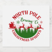 Étiquette Pour Bouteilles De Bière North Pole Brewing Company  (Étiquettes simples)