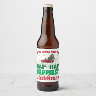 Étiquette Pour Bouteilles De Bière Nous allons avoir le plus heureux Noël