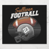 Étiquette Pour Bouteilles De Bière Number Helmet (Étiquettes simples)