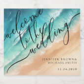 Étiquette Pour Bouteilles De Bière Ocean Beach Summer Party Mariage (Étiquettes simples)