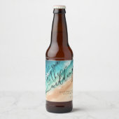 Étiquette Pour Bouteilles De Bière Ocean Beach Summer Party Mariage (Devant)