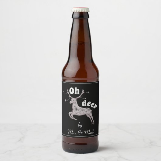 Étiquette Pour Bouteilles De Bière Oh Deer (Devant)