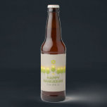 Étiquette Pour Bouteilles De Bière Olive Hanoukka Menorah<br><div class="desc">Un groupe d'olives amusantes se réunissent pour une séance photo et forment une menorah pour envoyer un salut Happy Hanoukka.</div>
