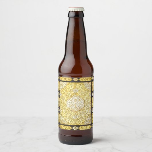 Étiquette Pour Bouteilles De Bière Or sacré tombé (Devant)