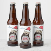 Étiquette Pour Bouteilles De Bière Otter Brew Otter Funny Pun de Noël (Bouteilles)