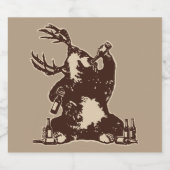 Étiquette Pour Bouteilles De Bière Ours ivre (Étiquettes simples)