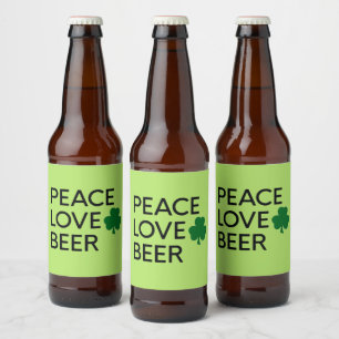 ÉTIQUETTE POUR BOUTEILLES DE BIÈRE PAIX AIVE BIÈRE ST PATRICK VERT SHAMROCK