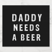 Étiquette Pour Bouteilles De Bière Papa a besoin de bière (Étiquettes simples)
