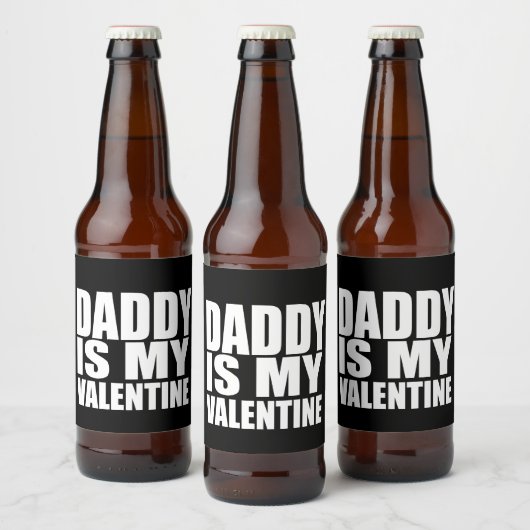 Étiquette Pour Bouteilles De Bière Papa, c'est ma Saint Valentin (Bouteilles)
