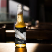 Étiquette Pour Bouteilles De Bière Papillon blanc Koi photo personnalisée