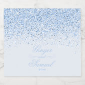 Étiquette Pour Bouteilles De Bière Parties scintillant Bleu Bébé doux (Étiquettes simples)