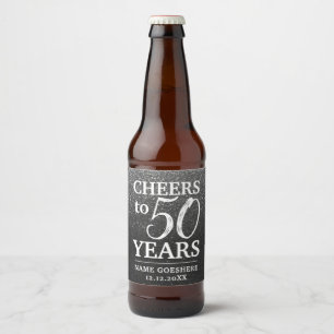 Étiquette Pour Bouteilles De Bière Parties scintillant moderne élégant Anniversaire