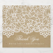 Étiquette Pour Bouteilles De Bière Pays, papier Brown et dentelle (Étiquettes simples)