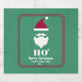 Étiquette Pour Bouteilles De Bière Père Noël, Ho Ho Ho, Vacances (Étiquettes simples)