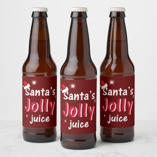Étiquette Pour Bouteilles De Bière Père Noël Jolly Jolly Jolly Noël Cheer Vin bouteil (Bouteilles)