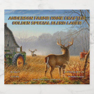 Étiquette Pour Bouteilles De Bière Personnaliser Big Buck Deer Barnyard Showdown Déta