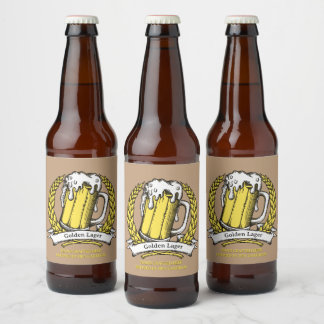 Étiquette Pour Bouteilles De Bière Personnaliser Sketch Vintage Bière Professionnel