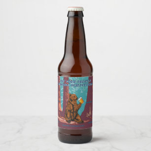 Étiquette Pour Bouteilles De Bière Personnalisez Amusement Votre Texte Ours Grizzly M