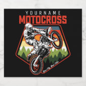 Étiquette Pour Bouteilles De Bière Personnalized Motocross (Étiquettes simples)