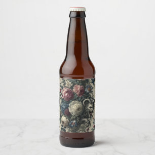 Étiquette Pour Bouteilles De Bière Pétales de Décadence - gothique baroque