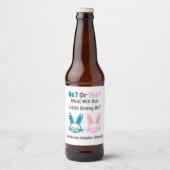 Étiquette Pour Bouteilles De Bière Petit Bunny Gender Reveal (Devant)