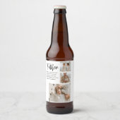 Étiquette Pour Bouteilles De Bière Photo Collage Moderne Avec Père Meilleur Devis Cad (Devant)