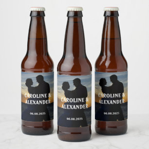 Étiquette Pour Bouteilles De Bière Photo de mariée et de chambre Élégante Nouveautés 
