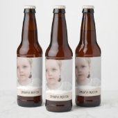 Étiquette Pour Bouteilles De Bière Photo et Perosnalized Text pink (Bouteilles)