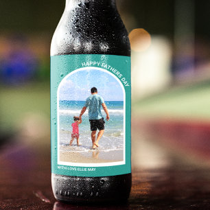 Étiquette Pour Bouteilles De Bière Photo minimaliste moderne Bonne fête des pères
