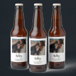 Étiquette Pour Bouteilles De Bière Photo moderne unique Be My Bridesmaid Proposition<br><div class="desc">Posez la question avec cette proposition de femme de chambre moderne bière étiquette! Customisez facilement avec votre propre photo et le nom de votre servante.</div>