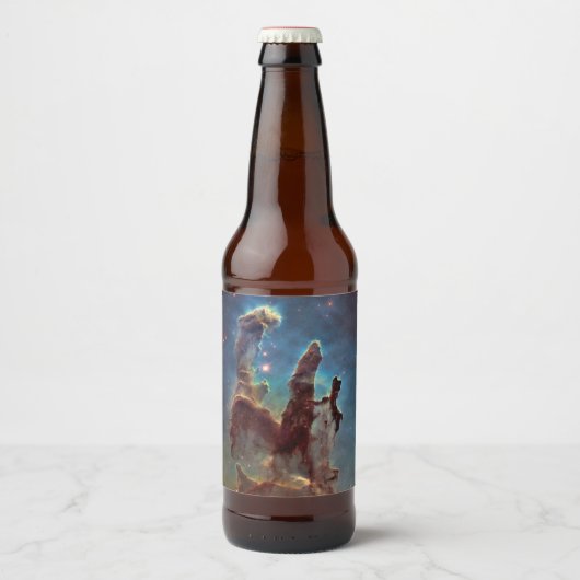 Étiquette Pour Bouteilles De Bière Piliers de création, Aigle Nebula Hubble Space (Devant)
