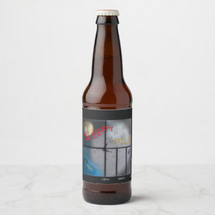 Étiquette Pour Bouteilles De Bière Pils somnolents, nom et style
