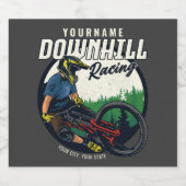 Étiquette Pour Bouteilles De Bière Piste VTT de descente personnalisée (Étiquettes simples)