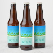 Étiquette Pour Bouteilles De Bière Plage tropicale (Bouteilles)